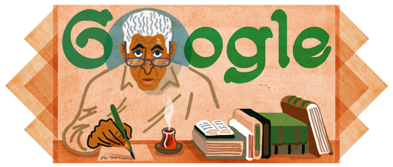 Google has created a doodle for Saudi novelist Abdul Rahman Munif on what would have been his 90th birthday. Photo: Google