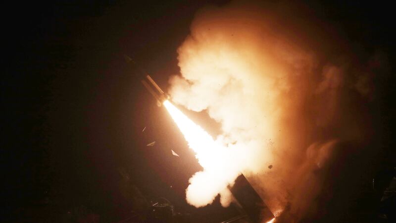 An Army Tactical Missile System (ATACMS) is fired during a joint training between the US and South Korea last year. AFP