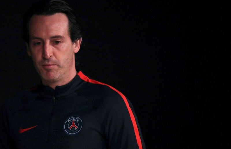 Paris Saint-Germain manager Unai Emery is shown at a news conference in Paris on February 13, 2017. Christian Hartmann / Reuters