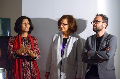 Abu Dhabi, United Arab Emirates - Sandi Hilal and Alessandro Petti art practice is a collaborative showcase of conceptual and artistic discourse ÔrefugeenessÕ as a state of being at the Art Gallery in New York University, Saadiyat on February 22, 2018. (Khushnum Bhandari/ The National)
