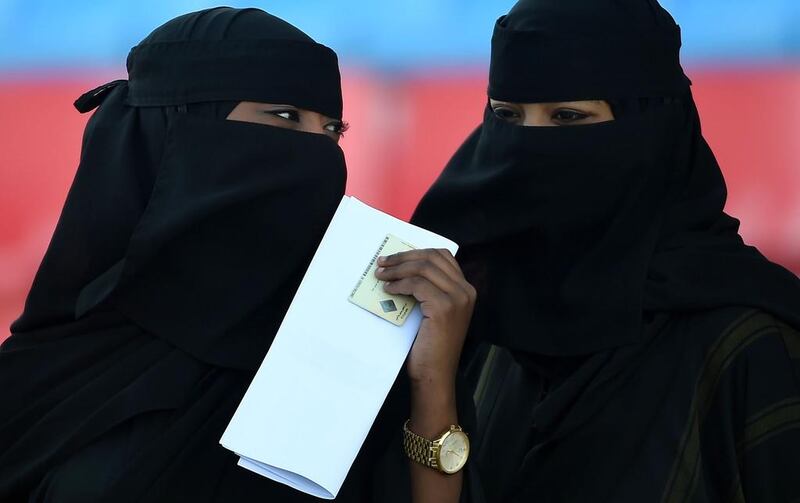 Saudi women watch a horse race at the King Abdulaziz Racetrack in the capital Riyadh=. The modern facility surrounded by greenery on the edge of Riyadh offers respite from the highways and urban sprawl of a city carved out of the desert. Fayez Nureldine / AFP