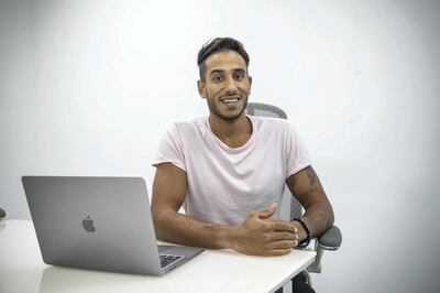 DUBAI, UNITED ARAB EMIRATES. 28 JULY 2020. Mohamed Hussein is a member of a money-saving Facebook community and saved a fortune getting his laptop fixed just before lockdown. (Photo: Antonie Robertson/The National) Journalist: david Dunn Section: National.