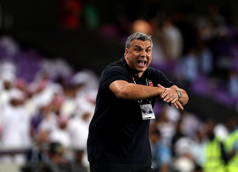 Cosmin Olaroiu won two Arabian Gulf League titles during his time as Al Ahli manager. Satish Kumar / The National