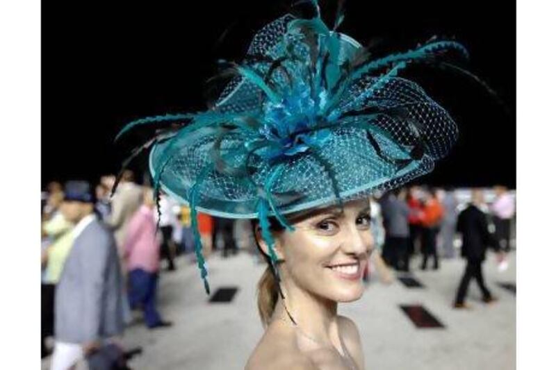 A reader liked the hats at the racetrack, such as this one worn by Dubai resident Luciane Lucca. Sarah Dea / The National