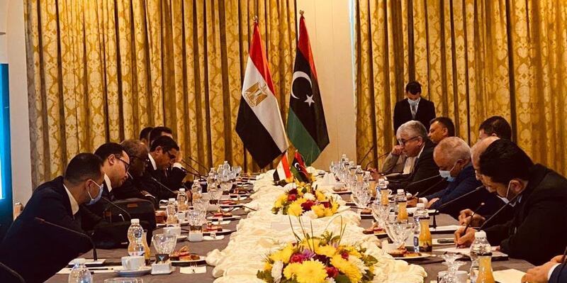 Egyptian security delegation held talks with representatives of Libya's Government of National Accord. Courtesy Fathi Bachagha, Minister for the Interior, Libyan Government of National Accord