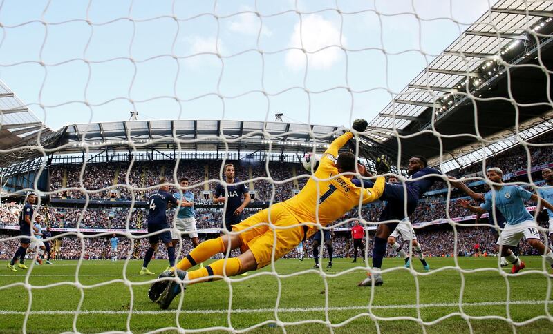 Tottenham Hotspur's Danny Rose clears the ball during the Premier League match at The Etihad Stadium, Manchester.  PA