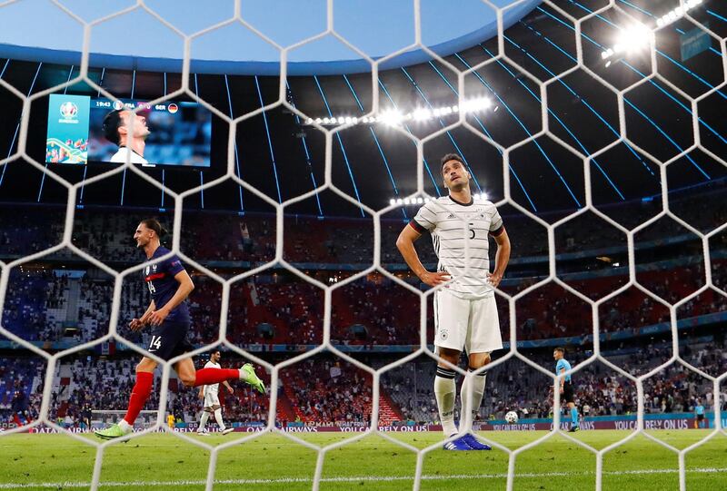 Mats Hummels 7 – Headed over with the first chance of the game at one end but  didn’t miss the target at the other when, following Hernandez’s ball across the six yard-box, he failed to adjust his feet and converted into his own net. He was forced to chase Mbappe for much of the evening but on more than one occasion denied the French forward. Reuters