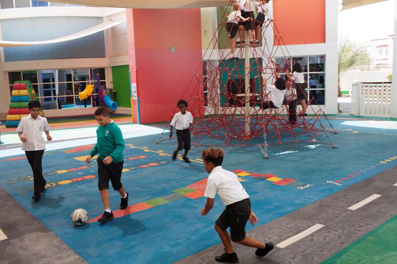 06.09.17. Manor Primary School in Dubai has recently implementing a fitness programme for all pupils aged 4-10 to walk a mile a day as well as play breaks in-between classes. The teachers  at the school were shocked at how unfit the kids were. They have also encouraged healthy snack breaks during the day.
Anna Nielsen For The National.