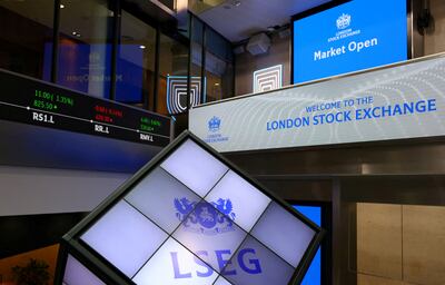 The lobby of the London Stock Exchange. The inaugural green bonds issued by the PIF in London were eight times oversubscribed. REUTERS / Hannah McKay / File Photo