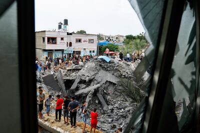 Israeli strikes have destroyed buildings in the Gaza Strip. Reuters