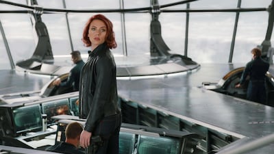 Scarlett Johansson as Black Widow in The Avengers. Marvel / Disney