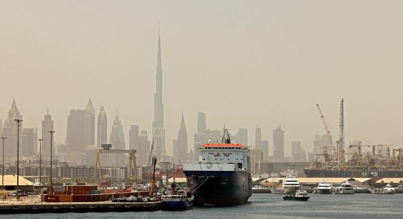 Dubai's Port Rashid. The UAE is championing efficient supply chains powered by advanced technology AFP
