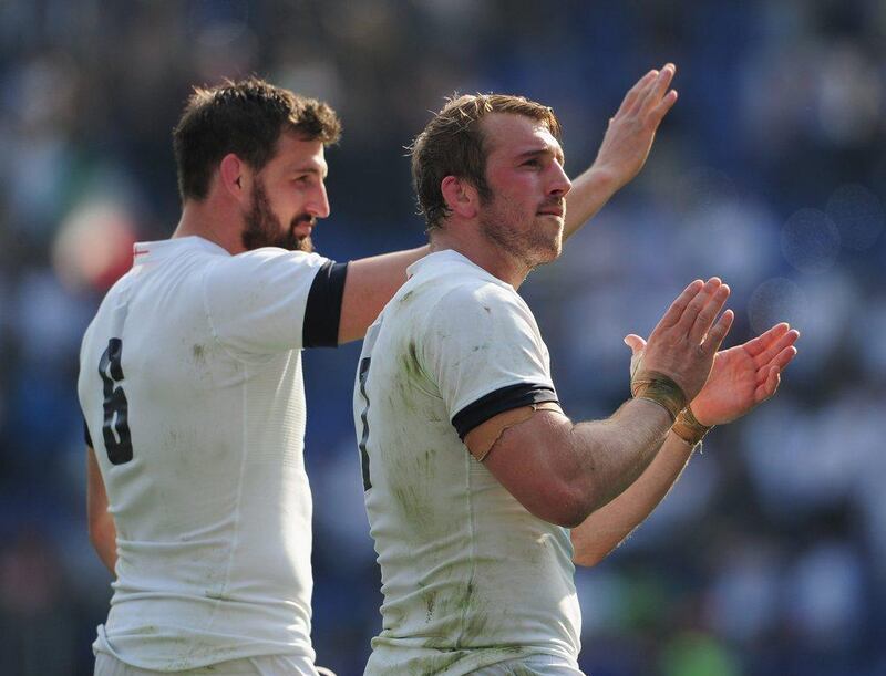 Chris Robshaw, right, Tom Wood and England rugby union narrowly missed out on a 2014 Six Nations title, giving them hope for the 2015 Rugby World Cup, which they will host. Shaun Boterill / Getty Images