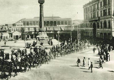 JRKTYB Capture of Damascus, 1 October 1918. Image shot 1918. Exact date unknown. Alamy Stock Photo
