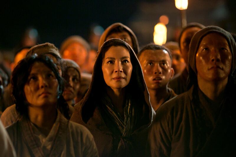 A handout photo of Michelle Yeoh in season 2 of "Marco Polo" (Sanja Bucko / Netflix) *** Local Caption ***  al29ju-tv-marco03.jpg