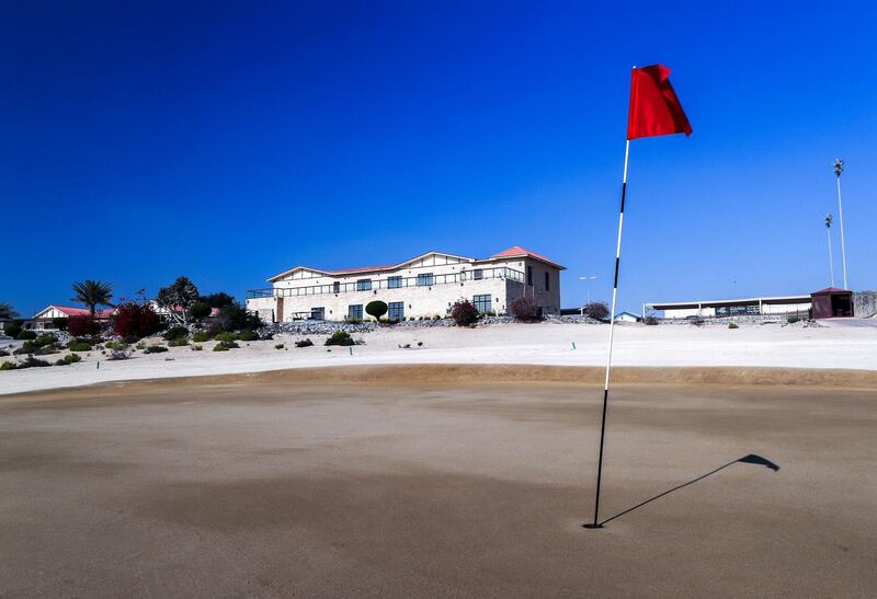 Abu Dhabi, U.A.E., January 15, 2018.  Al Ghazal Golf Course.  The first sand golf course in the UAE.
Victor Besa / The National
NA
Reporter:  John Dennehy