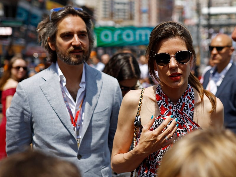 Charlotte Casiraghi, daughter of Caroline, Princess of Hanover, with her husband and film producer Dimitri Rassam. Reuters