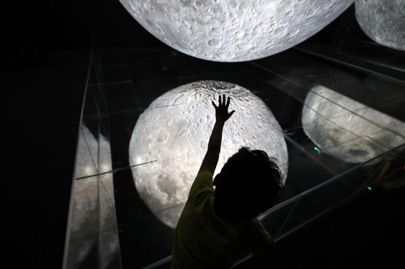 Dubai, United Arab Emirates - Reporter: Alex Chaves. Features. Museum of the Moon feature at OliOli children museum. Monday, October 19th, 2020. Dubai. Chris Whiteoak / The National