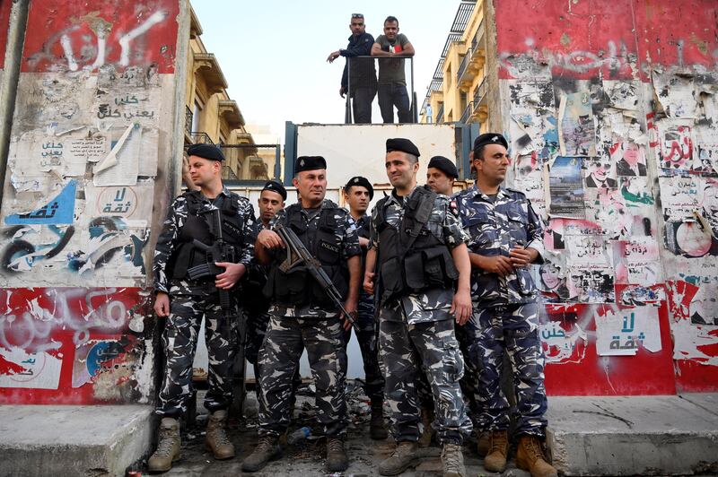 Members of the Lebanese security forces (ISF) will be eligible for $100 a month for six months. EPA