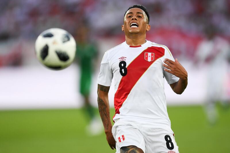 9 Peru ||
The look: Peru sports a red diagonal stripe from left to right. This is their first World Cup finals appearance since 1982. It's a welcome return. It's a classic kit. ||
Would I wear it? Yes. And the change strip. ||  
Photo: Gian Ehrenzeller / EPA