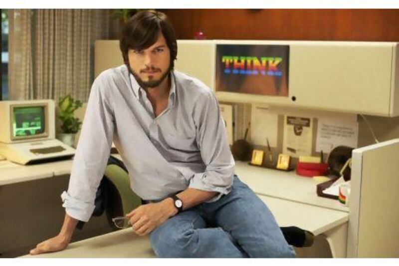Aston Kutcher plays Steve Jobs in the movie Jobs, which will premiere at the Sundance Film Festival in January. AP Photo / Sundance Institute