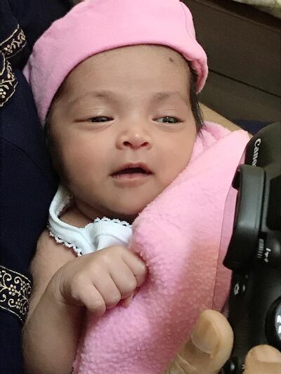 Little Angeline, who was born virus-free, was named in tribute to the UAE's dedicated nurses. Courtesy: Medeor Hospital