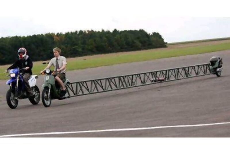 At 14.03m in length, Colin Furze's creation is great for reserving several parkng spaces at once.