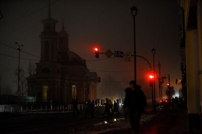 Kyiv in darkness as Ukraine faces a winter of scarce power supplies. EPA 