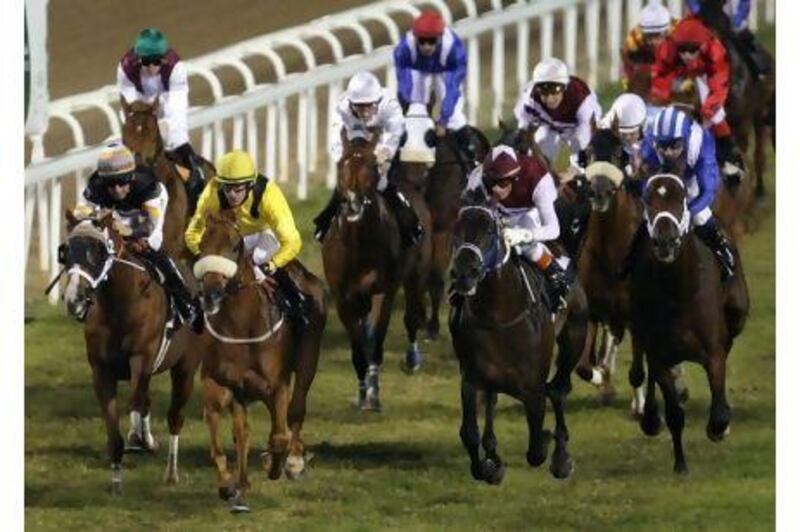 Jaasoos, second left, will be ridden by William Buick in the President’s Cup tonight.