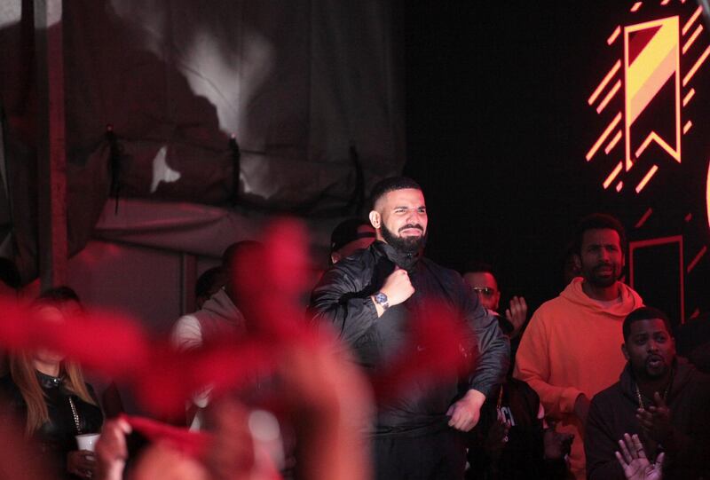 Drake interacted with the Raptors fans at Jurassic Park in Toronto during the game. Reuters