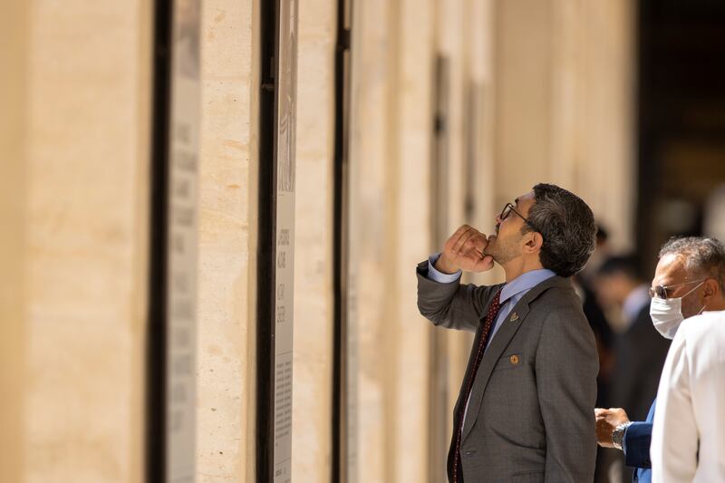 Sheikh Abdullah bin Zayed, UAE Minister of Foreign Affairs and International Co-operation, at the Army Museum. Photo: Presidential Court