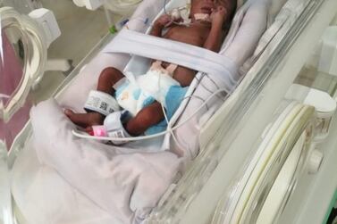 Four Nigerian babies born month prematurely in Dubai are recovering at Latifah Women and Children’s Hospital in Dubai. Courtesy: Abdulkareem family 