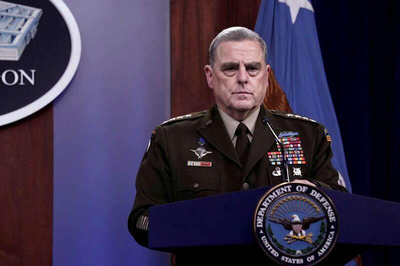 Joint Chiefs of Staff Chairman Gen Mark Milley reportedly reassured Gen Li Zuocheng of the People’s Liberation Army the US would not strike on two occasions. Reuters