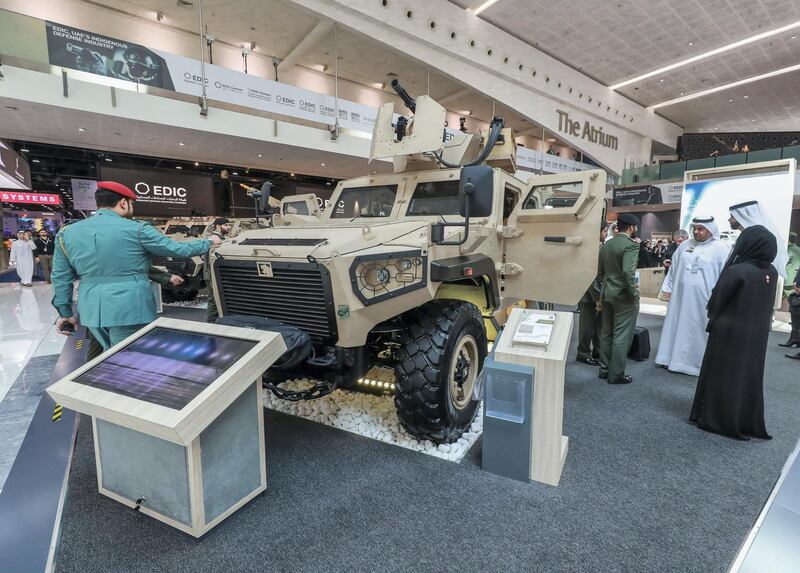 Abu Dhabi, U.A.E., February 18, 2019. INTERNATIONAL DEFENCE EXHIBITION AND CONFERENCE  2019 (IDEX) Day 2--  The Ajban 44 7A.
Victor Besa/The National