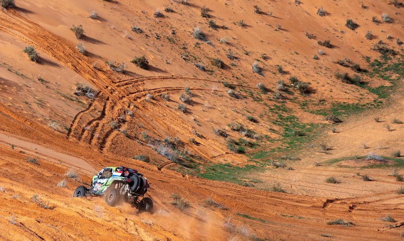 Dutch driver Jeffrey Otten on the fourth stage of the Dakar Rally 2023. EPA