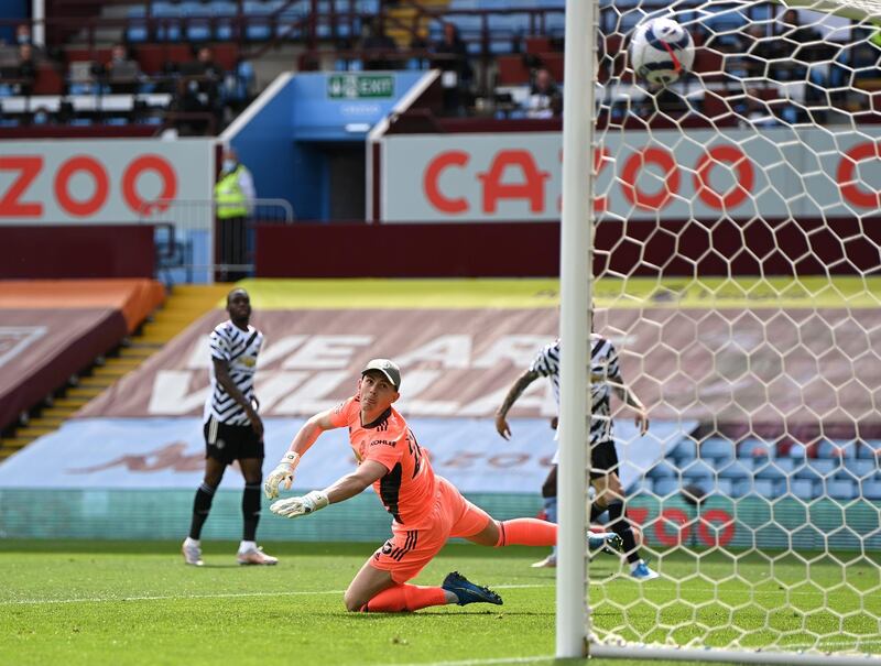 MANCHESTER UNITED RATINGS: Dean Henderson - 7. Well beaten for Traore’s opening goal. Looked to have caught Watkins in the 88th minute, but the striker got a second booking and was sent off.  Getty