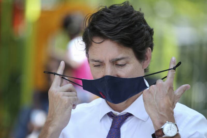 Canada's prime minister Justin Trudeau hopes to gain voter approval for his government's expensive Covid-19 response. Bloomberg via Getty Images