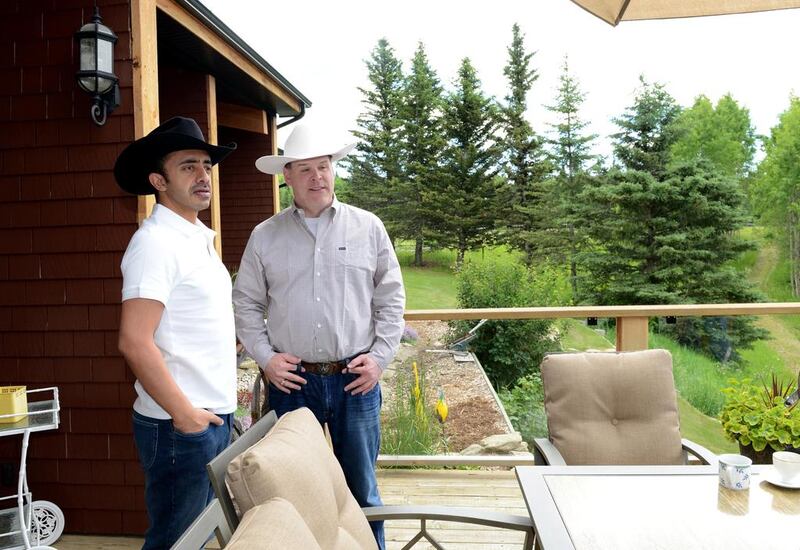 Sheikh Abdullah bin Zayed, Minister for Foreign Affairs, meets John Baird, the Canadian foreign minister, in Calgary. Wam