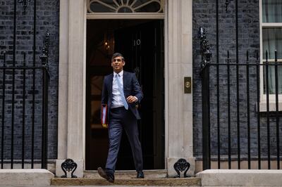 UK Prime Minister Rishi Sunak has described the move for arrest warrants at the ICC as 'deeply unhelpful'. Getty Images 