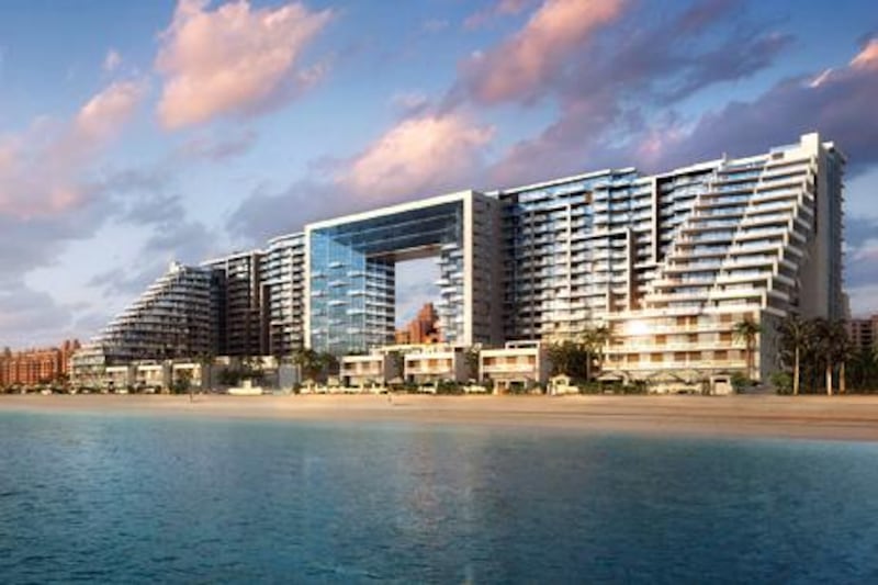 Dubai, UAE, May 15, 2013: SKAI Holdings, the Dubai-based real estate investment firm, today unveiled plans for its new US$1billion hotel and furnished residences project on the Palm Jumeirah, Dubai. The development will be operated by Viceroy Hotel and Resorts.

Courtesy SKAI