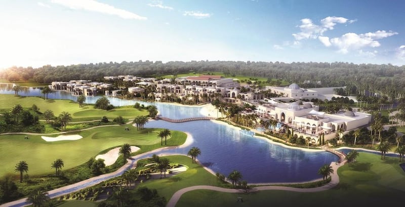 Trump World Golf Dubai will be set within Akoya Oxygen. Pictured is an earlier rendering of Akoya Oxygen with an unnamed golf course. Courtesy Damac
