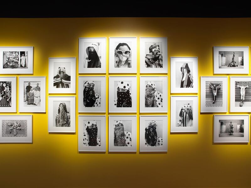 Installation view of Hassan Hajjaj's Vogue, The Arab Issue. Courtesy Fotografiska New York