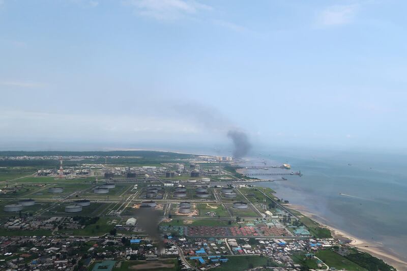 A view shows the Bonny oil terminal in the Niger delta which is operated by Royal Dutch Shell in Port Harcourt, Nigeria August 1, 2018. Picture taken August 1, 2018.  To match Insight NIGERIA-SECURITY REUTERS/Ron Bousso