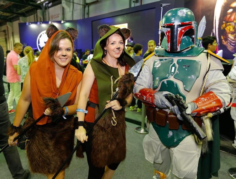 Suzie Thomas, Michael Gilmour and Emma Dignan dress as Star Wars characters at Comic Con 2015. Victor Besa for The National
