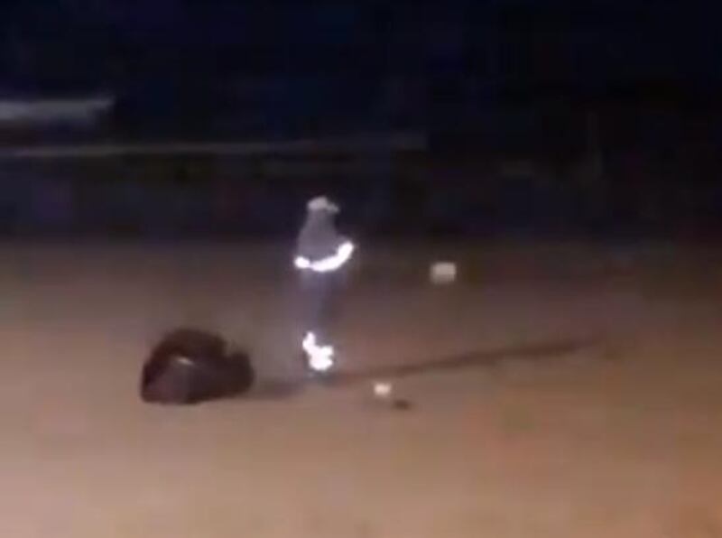 A municipality worker was caught on video throwing rubbish on a RAK beach.