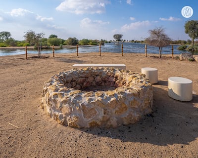 The new campsite at Al Wathba Lake features designated spots for barbecues. Photo: Abu Dhabi Department of Municipalities and Transport