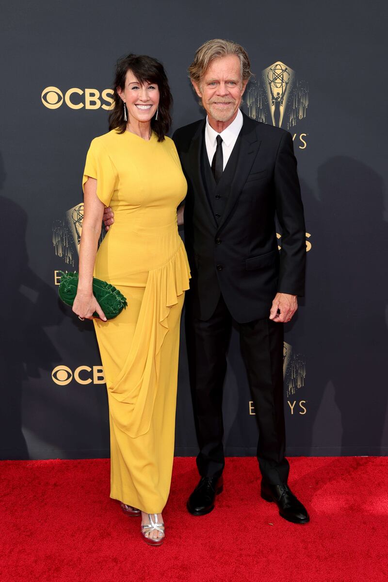 Rachel Winter, left, and William H Macy. Getty Images / AFP