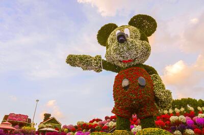 The 18-metre floral Mickey Mouse in Dubai Miracle Garden won the world record for the tallest topiary sculpture. Guinness World Records