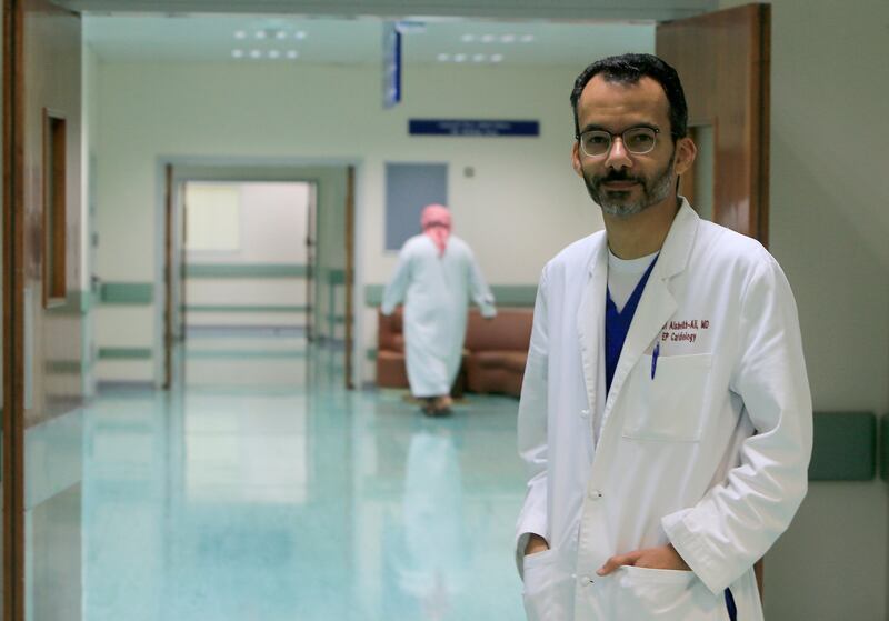 ABU DHABI - UNITED ARAB EMIRATES - 28SEPT2015 - Dr. Alawi Alsheikh-Ali, Consultant Cardiology and Electrophysiology and Chairman of Institute of Cardiac Sciences at Sheikh Khalifa Medical City in Abu Dhabi. Ravindranath K / The National (to go with Anam story for News) *** Local Caption ***  RK2809-PaediatricHeart07.jpg