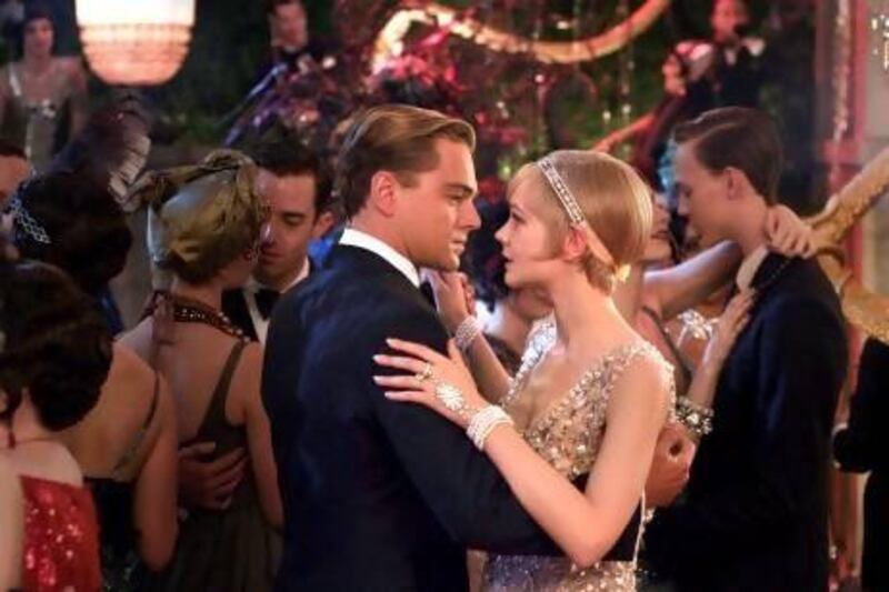 Leonardo DiCaprio as Jay Gatsby and Carey Mulligan as Daisy Buchanan in The Great Gatsby. Courtesy Warner Bros Pictures